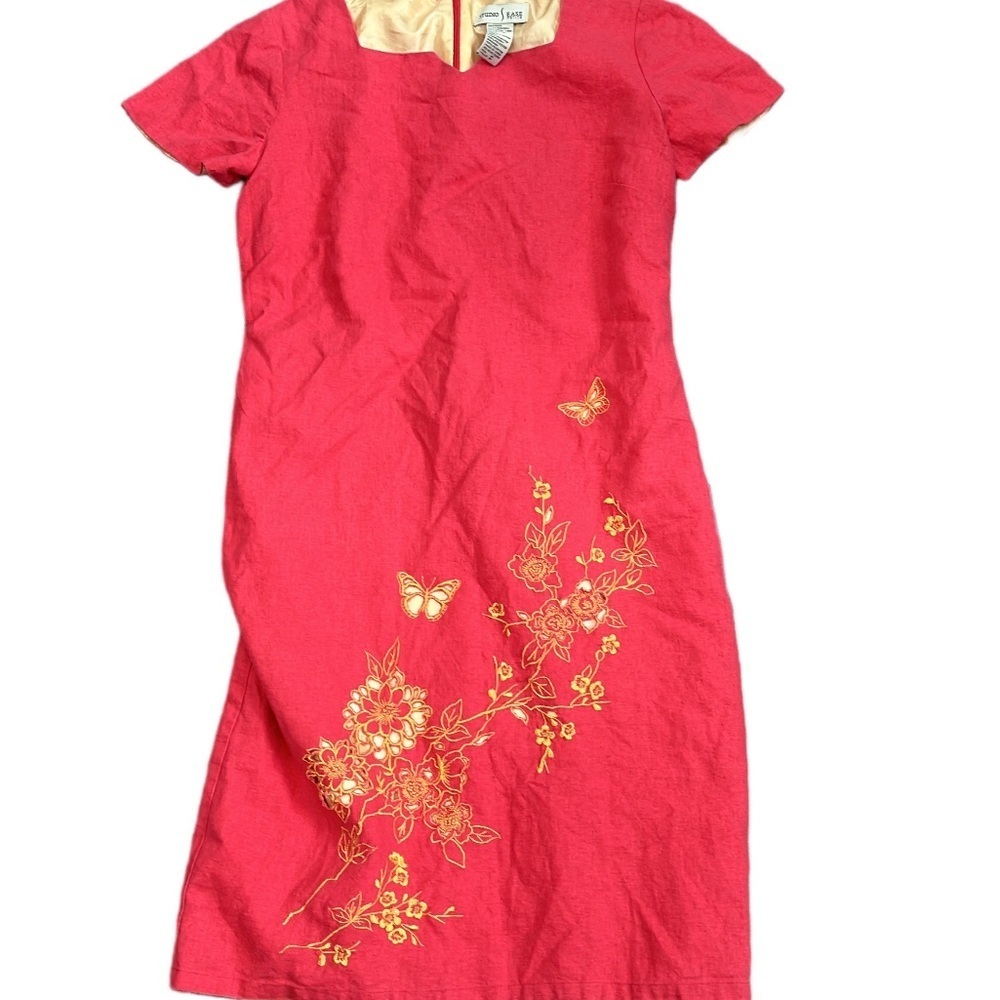 Women’s coral dress with cut out butterfly detail size 8